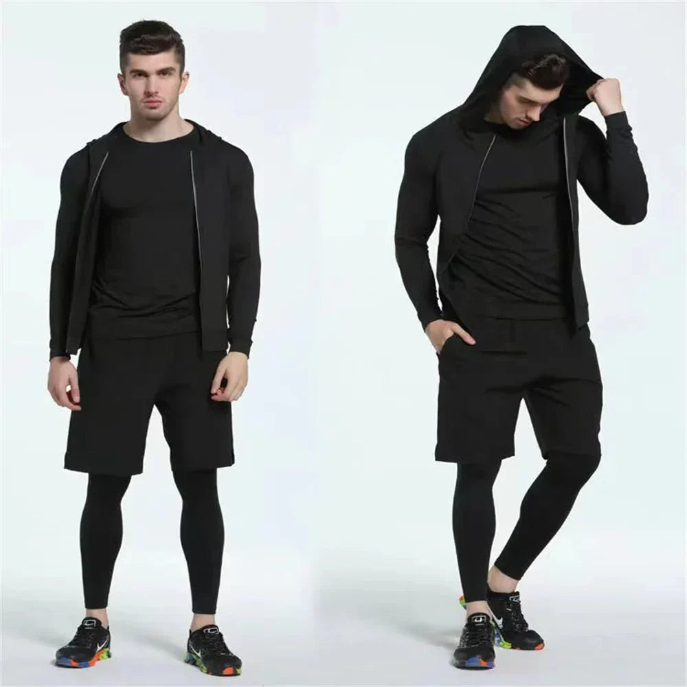 Conjunto Masculino Esportivo de Compressão - 5 Peças