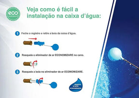 (Compre 1 Leve 2) Bloqueador De Ar Economizare - REDUZ Conta De Água 50% + Rosca de Brinde