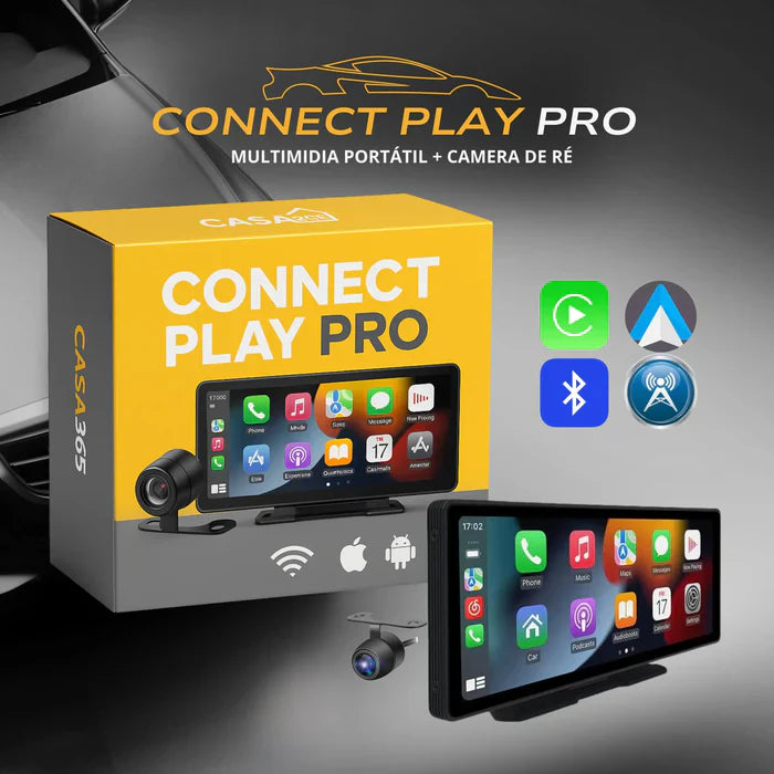 [OFERTA RELÂMPAGO]  - Multimídia Portátil Connect PlayPro + Brinde – Seu Carro Mais Moderno