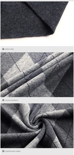 Colete Xadrez Masculino de Lã - Estilo e Conforto