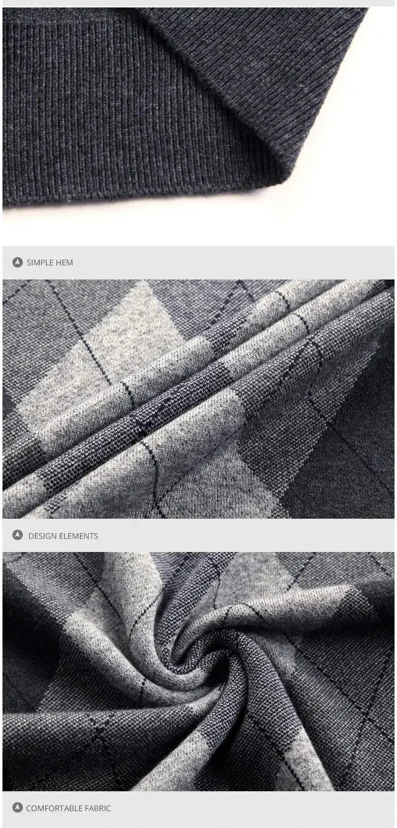 Colete Xadrez Masculino de Lã - Estilo e Conforto