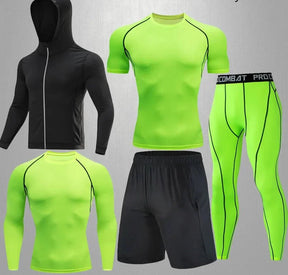 Conjunto Masculino Esportivo de Compressão - 5 Peças