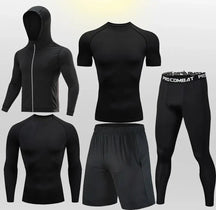 Conjunto Masculino Esportivo de Compressão - 5 Peças